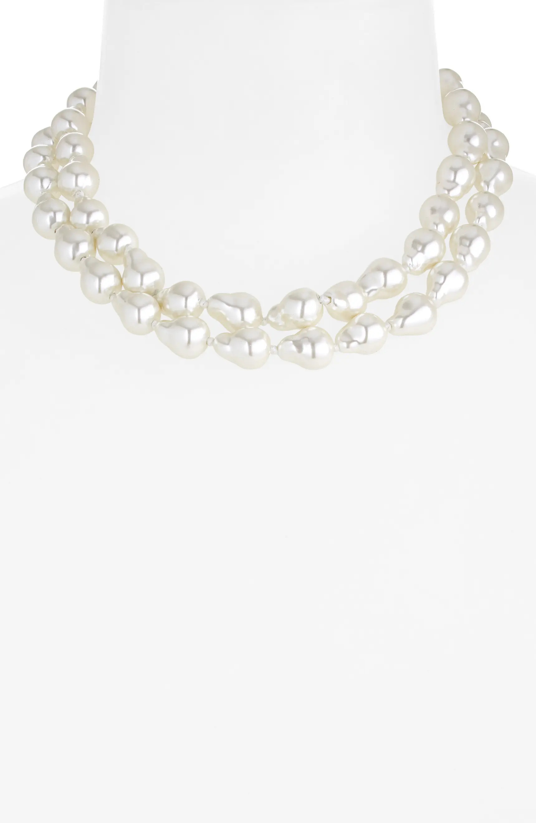 Jackie Double Row Imitation Pearl Necklace | Nordstrom