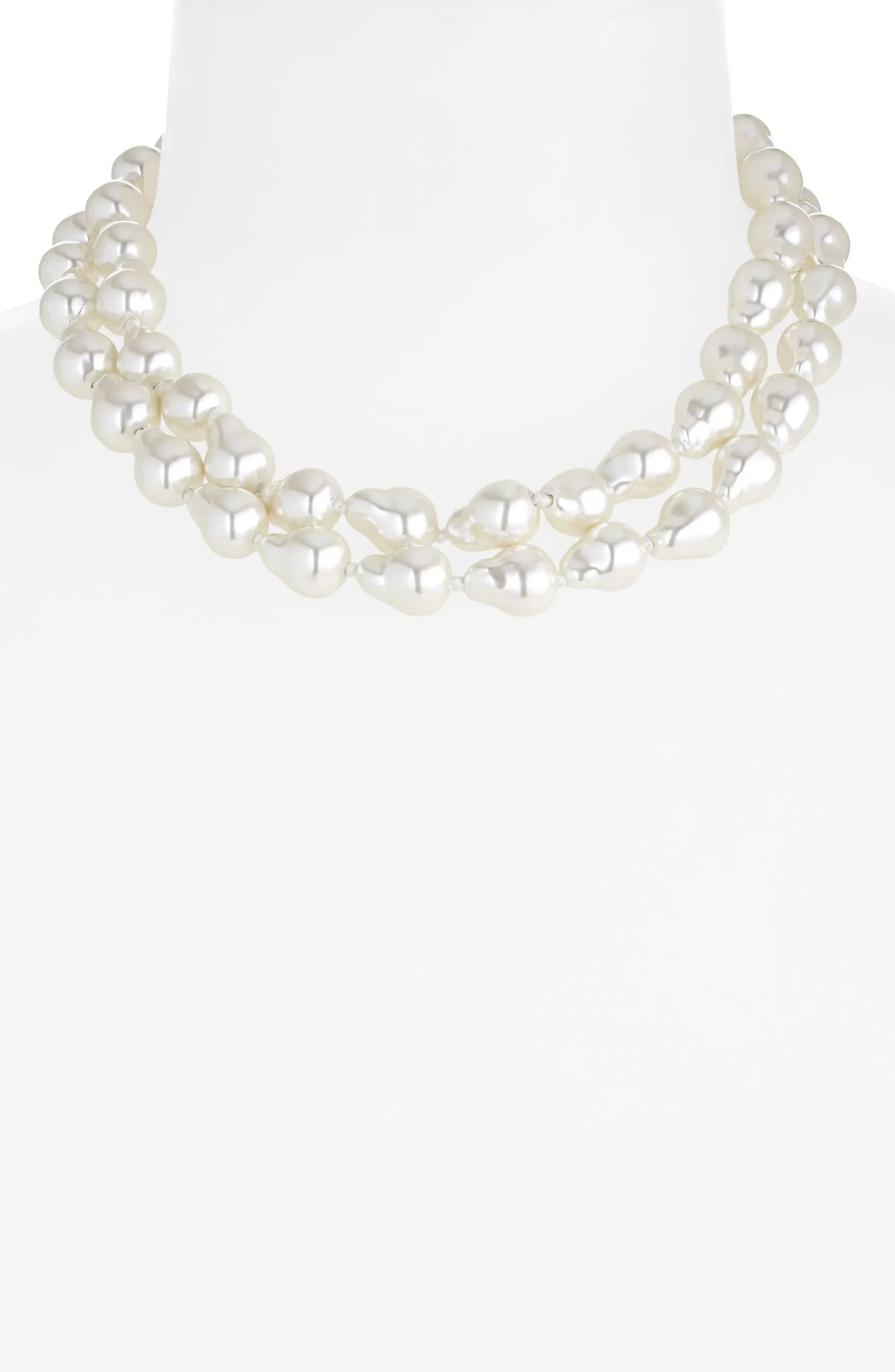 Jackie Double Row Imitation Pearl Necklace | Nordstrom
