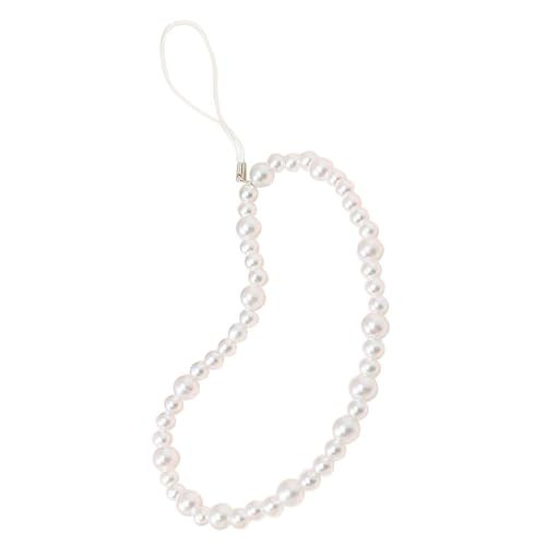 Staqlo Pearl Beaded Phone Charm Wrist Strap–Handmade Wristlet Chain Lanyard for Cell Phone Case, Camera, Keychain–Anti-Loss Beaded Bracelet, Compatible with Smartphone Wallet Bag | Amazon (US)