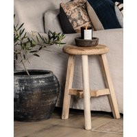 Vintage Stool Reclaimed Wood Round Rustic Home Decor | Free Shipping | Etsy (US)