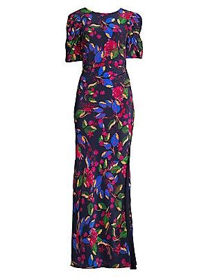Annie B Floral Silk Gown | Saks Fifth Avenue