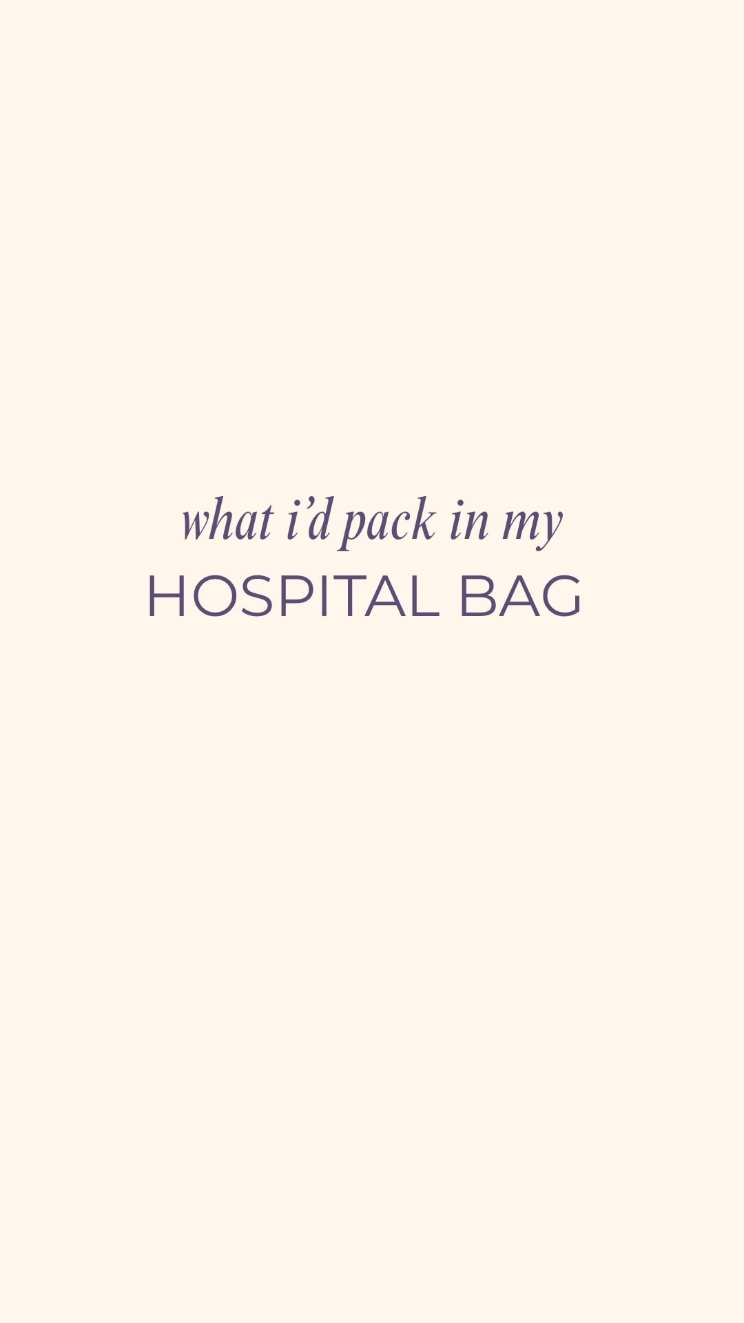 All the essentials! 