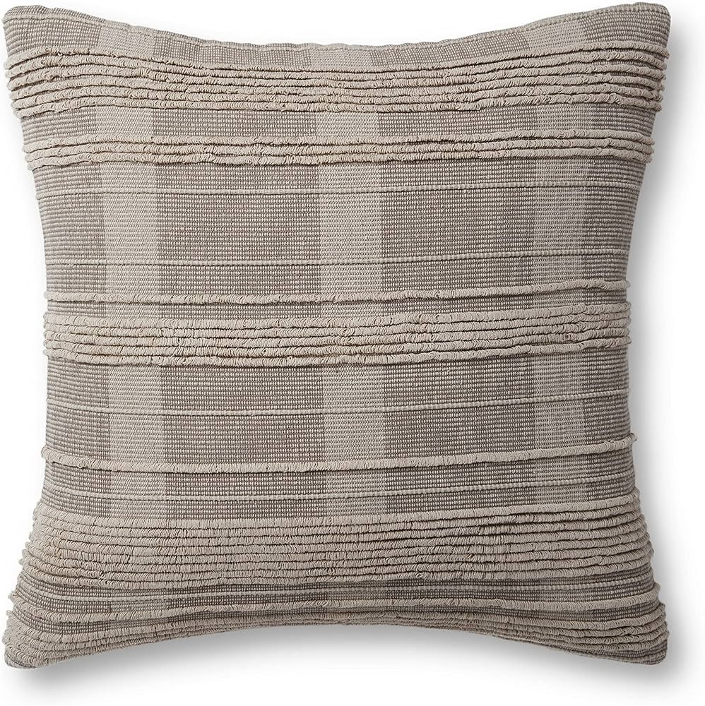 Jean Stoffer x Loloi Marjorie Collection PJS0005 Stone 22'' x 22'' Cover Only Pillow | Amazon (US)