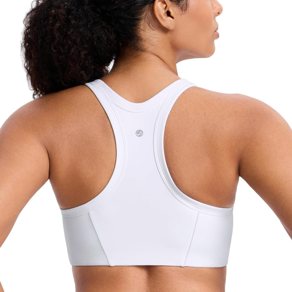CRZ YOGA Butterbreeze Racerback Sports Bras for Women- Training Medium Impact Padded U Neck Crop ... | Amazon (US)
