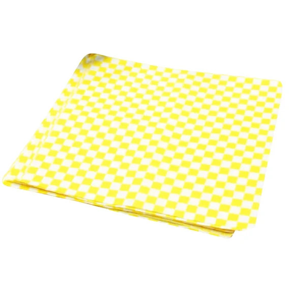 50 Yellow & White Check Sandwich Paper Wrap – 12 x 12 inch Deli Papers Food Basket Liners Wrapp... | Etsy (US)