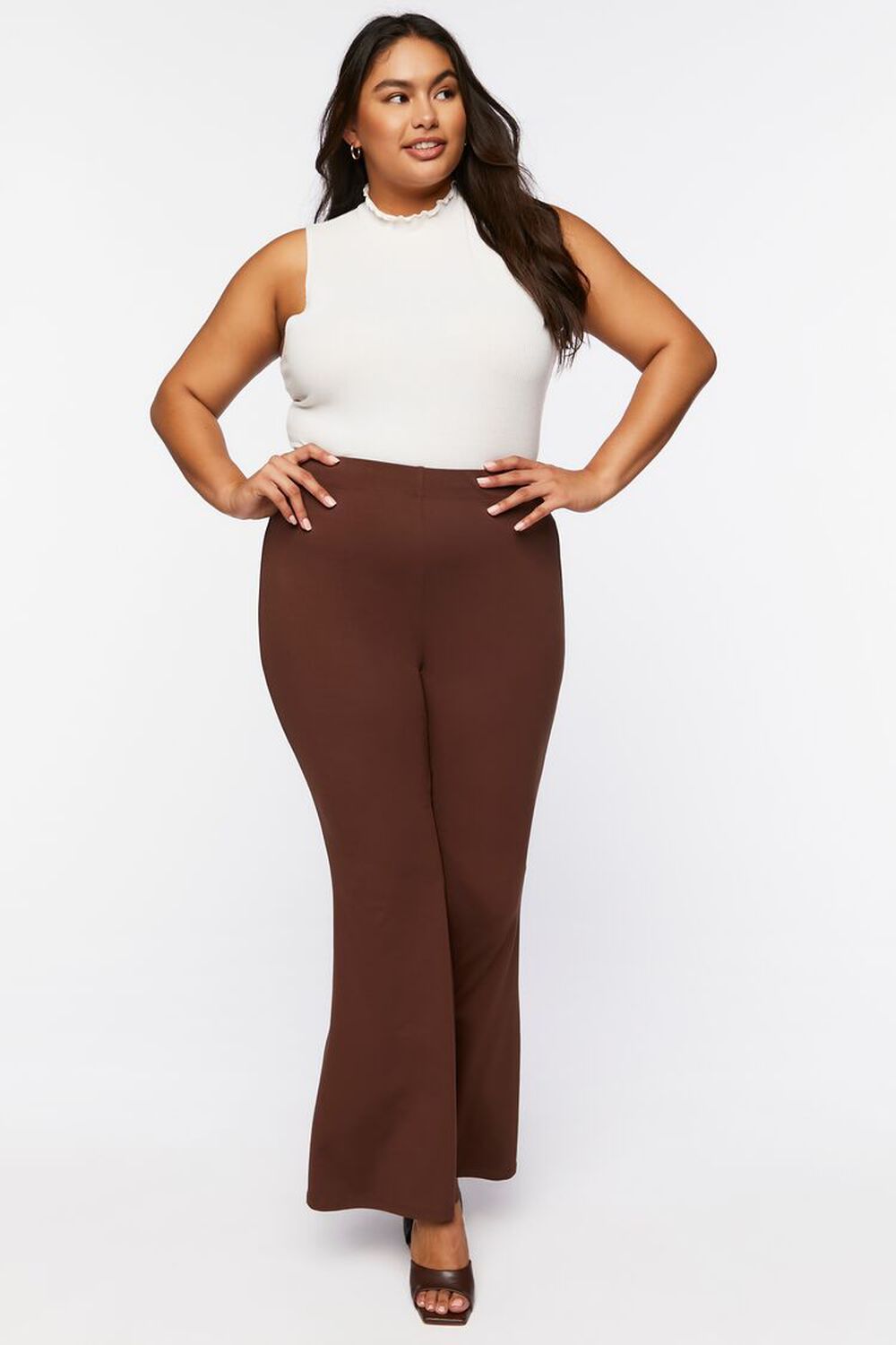 Plus Size High-Rise Flare Pants | Forever 21 | Forever 21 (US)