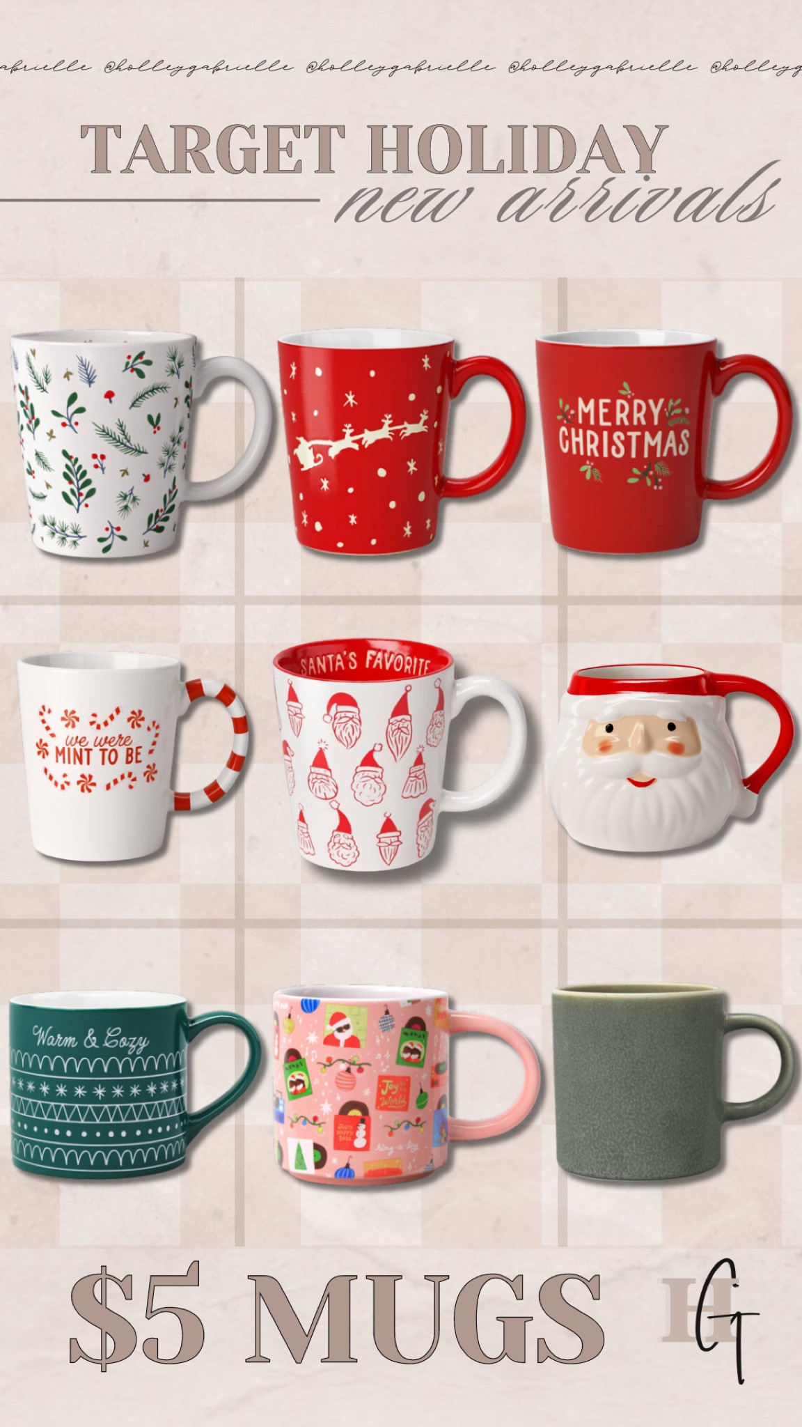 Brand new HOLDAY arrivals from Target and one of my faves always….the $5 mugs! 🎅🏻☕️🎄✨ so many cute options! 

Christmas finds / for her / holiday finds / kitchen / under $10 / threshold / studio McGee / wonder shop / Holley Gabrielle 

#LTKHoliday #LTKSeasonal #LTKHome