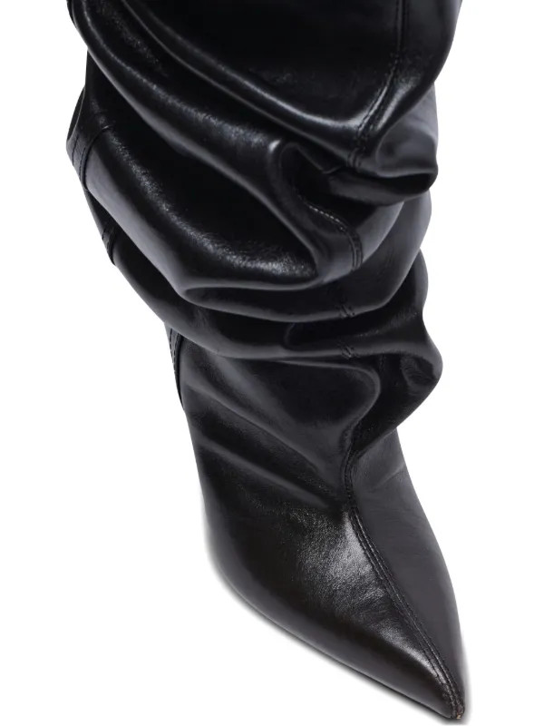 Balmain 95mm Calfskin Wedge over-the-knee Boots | Black | FARFETCH | Farfetch Global