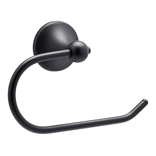 Amazon Basics Euro Toilet Paper Holder - Standard, 1-Piece, Black | Amazon (US)