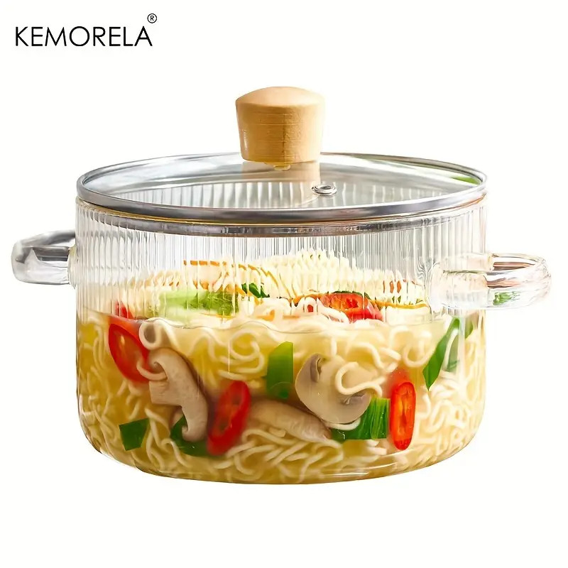 Cooking Pot Glass Cooking Pot With Lid Heat Resistant - Temu | Temu Affiliate Program