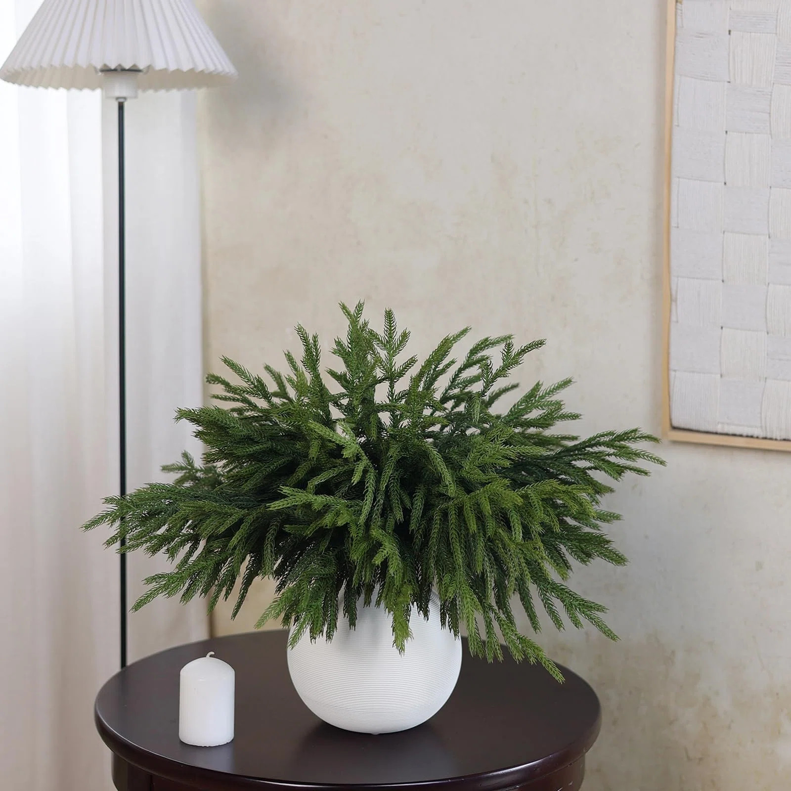 Real Touch Norfolk Pine Branch -18" Artificial Christmas Green Plants Branches | Wayfair North America