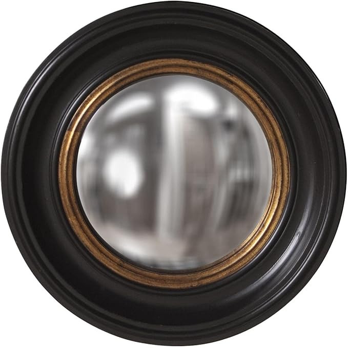 Howard Elliot Rex Convex Wall Mirror, Round Hanging Accent Wall Mirror with Mottled Gold Leaf, Br... | Amazon (US)