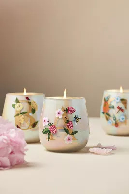 Fruity Monogram Floral Night Gardenia Glass Candle | Anthropologie (US)