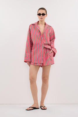 MISHA RED STRIPE SHORT | DISSH