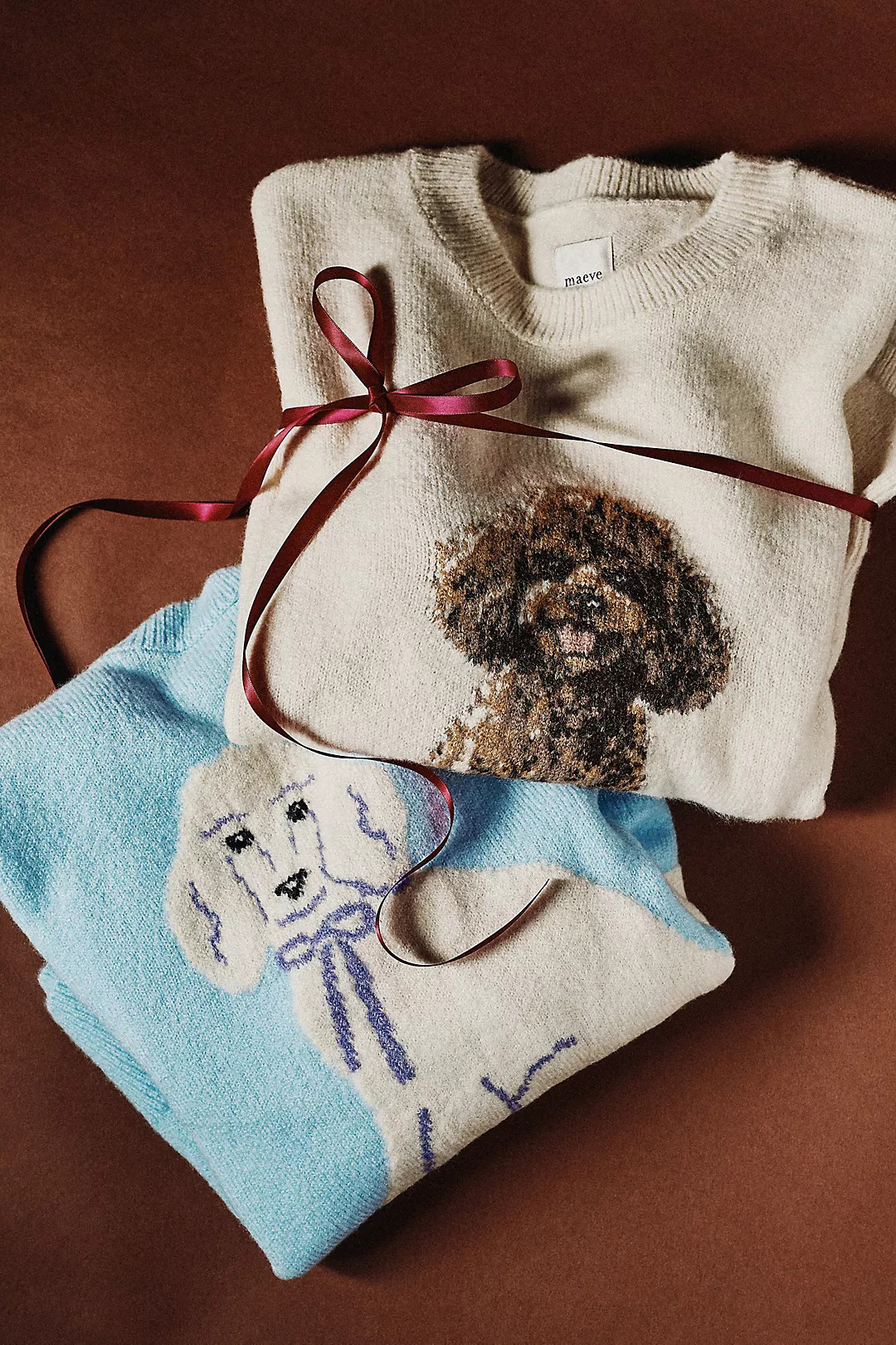 Maeve Crew-Neck Dog Icon Pullover Sweater | Anthropologie (US)