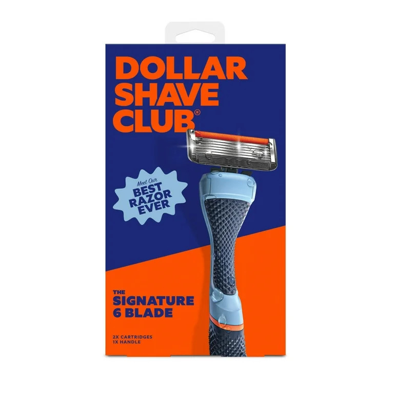Dollar Shave Club Men's Razor 6-Blade Starter Set 1 Handle, 2x 6-Blade Manual Razor Refills | Walmart (US)