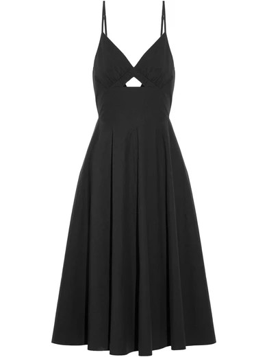 T by Alexander Wang - Cutout Cotton-poplin Dress - Black | NET-A-PORTER (UK & EU)