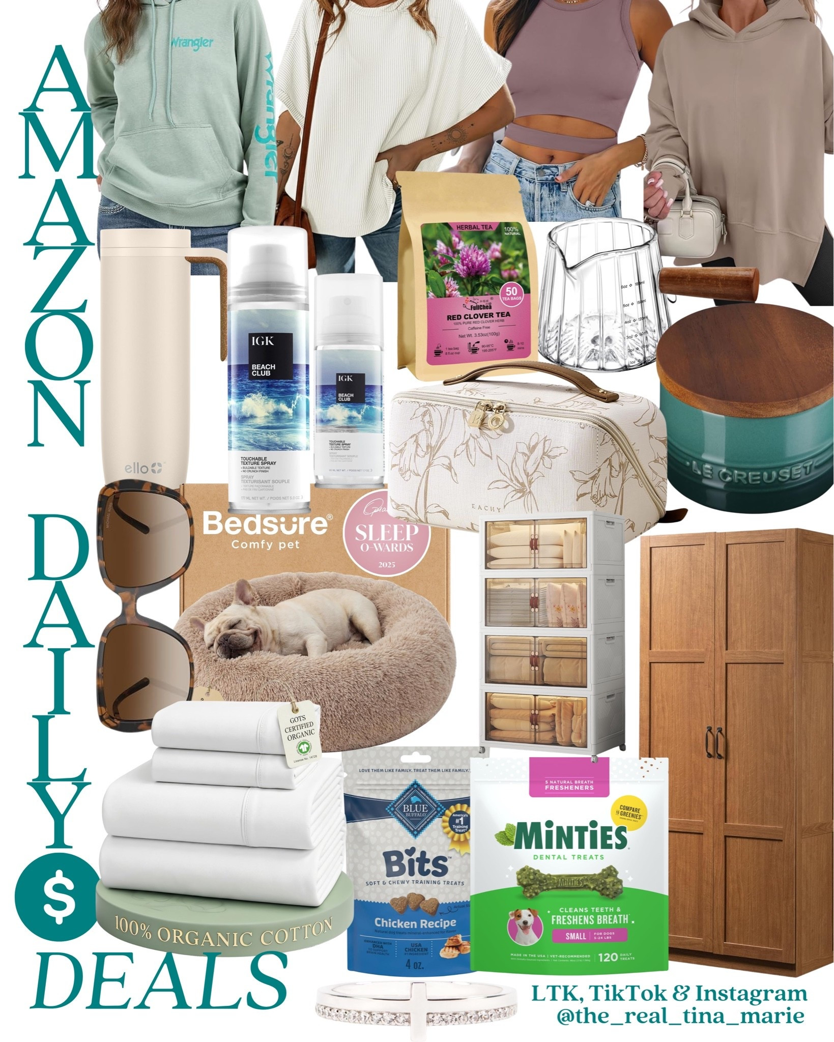 🌟🤎Today’s Deals 🤎🌟
That pantry is one I’ve owned and is so useful! 
Great deals too on Michael Kors sunglasses, my favorite Anrabess hoodie & IGK texture spray. 
A few finds for your fur babies too. Pep loves her Bedsure dog bed 💞💲🐾

#DailyPost #AmazonFinds 
#GoodMorning #DailyDeals

#LTKmorningroutine