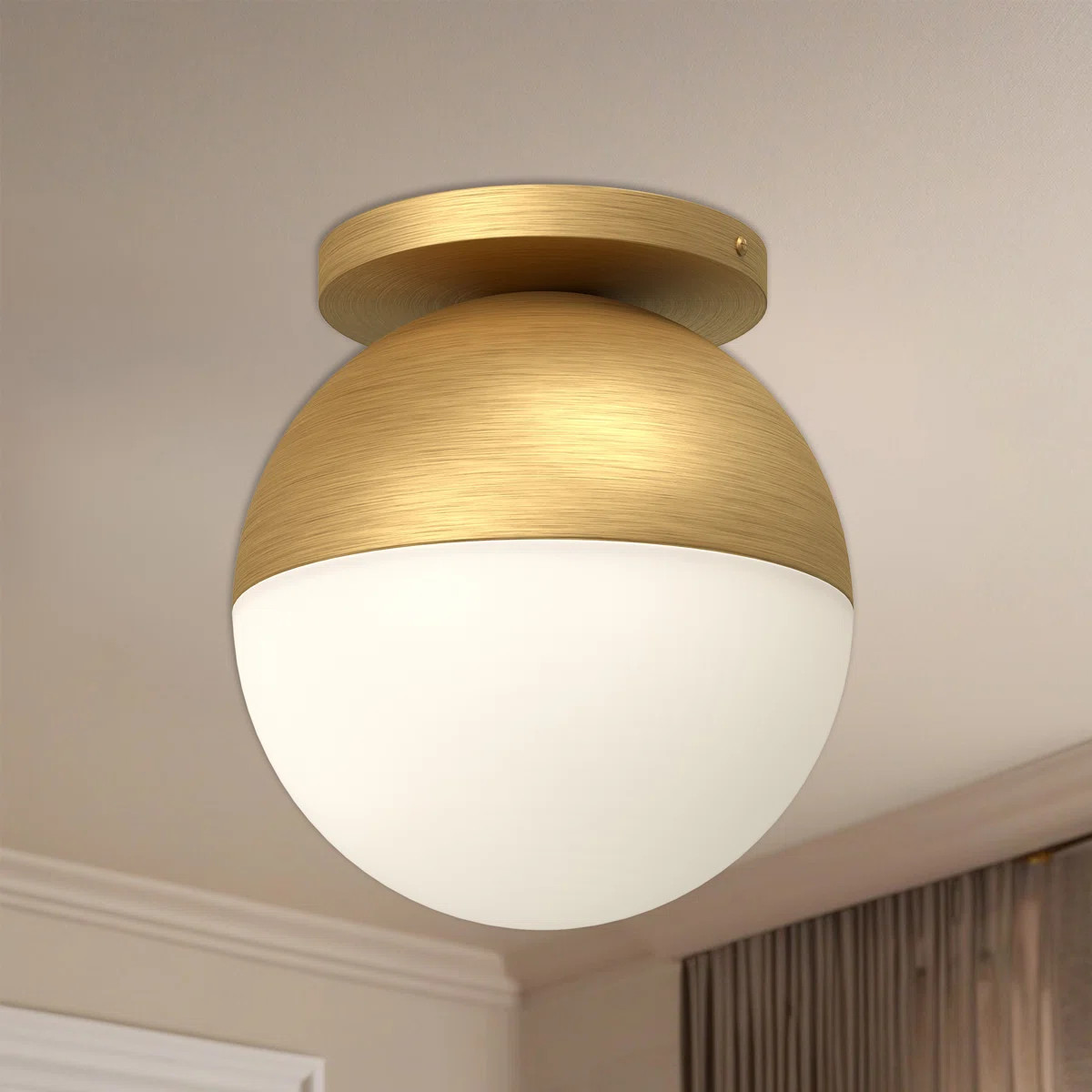 Monae Glass Flush Mount | Wayfair North America