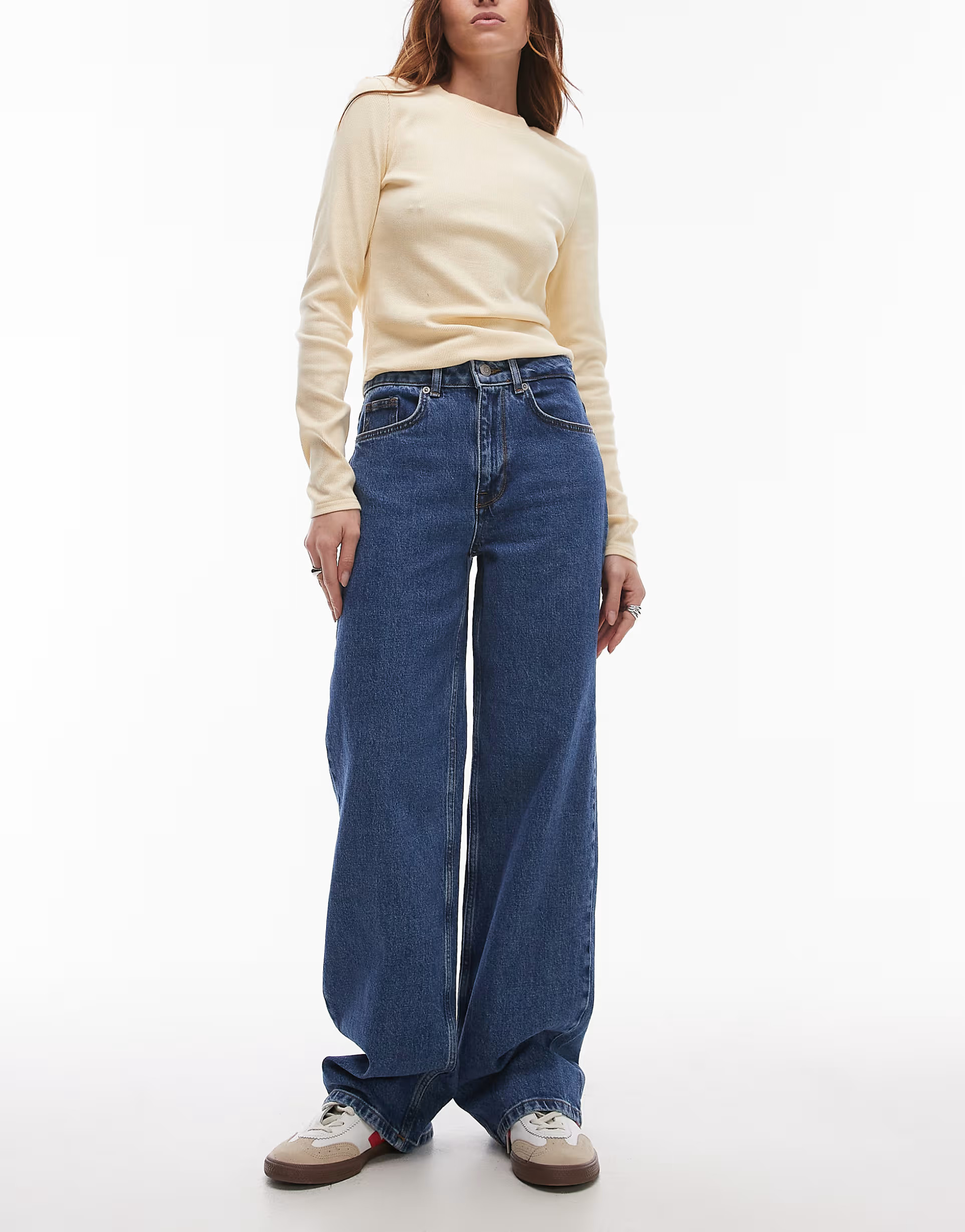 Selected Femme Alice wide leg jean in blue wash | ASOS | ASOS (Global)