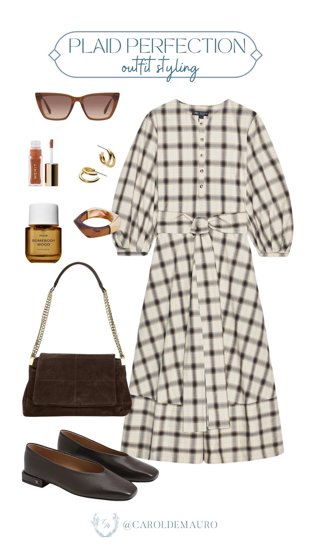 There's nothing better than a classic plaid dress for fall! This one is styled for a chic look that's ideal for a weekend outing or a lunch date.

dressy style, brunch outfit, fashion styling, modest look, fall fashion inspo, everyday accessories, suede handbags, ballet flats

#LTKU #LTKStyleTip #LTKSeasonal