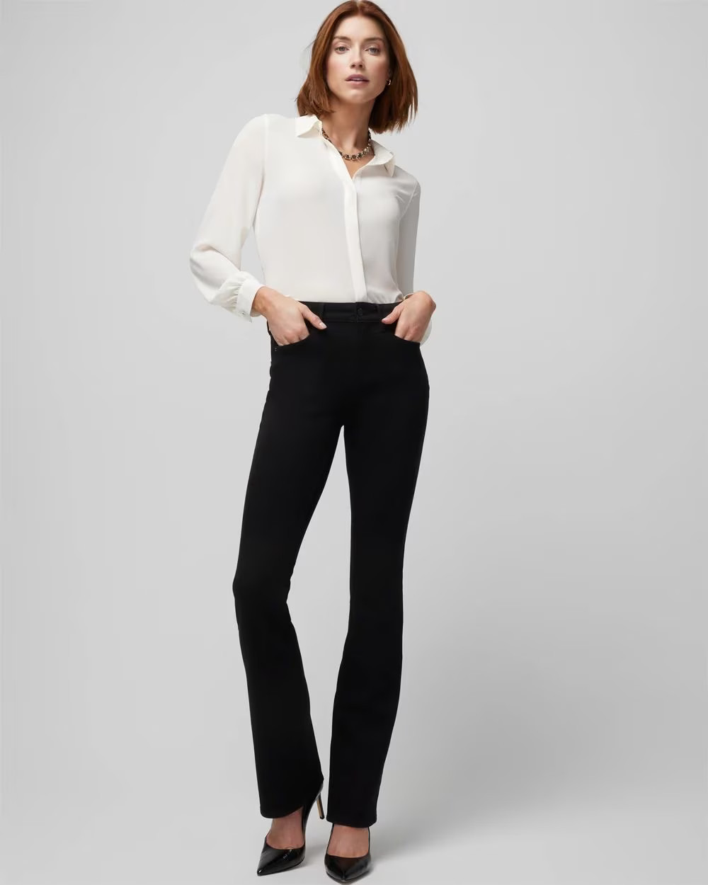 High-Rise Sculpt Skinny Flare Jeans | White House Black Market