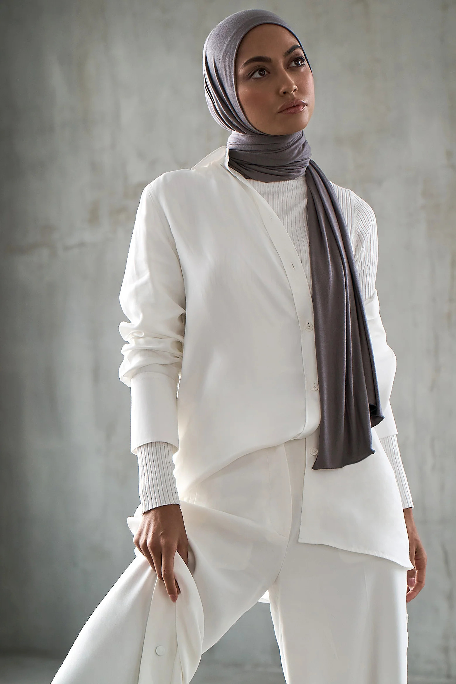 Dark Grey Jersey Hijab | Haute Hijab