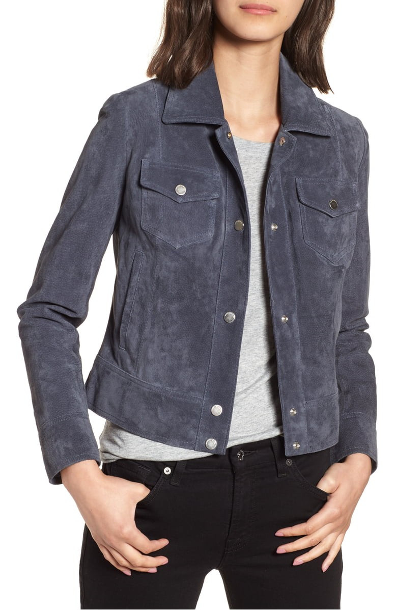 Andrew Marc Tumbled Suede Trucker Jacket | Nordstrom