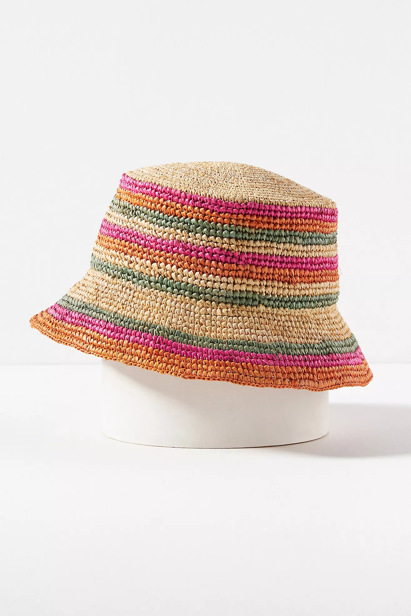 Bold Stripe Straw Bucket Hat | Anthropologie (US)