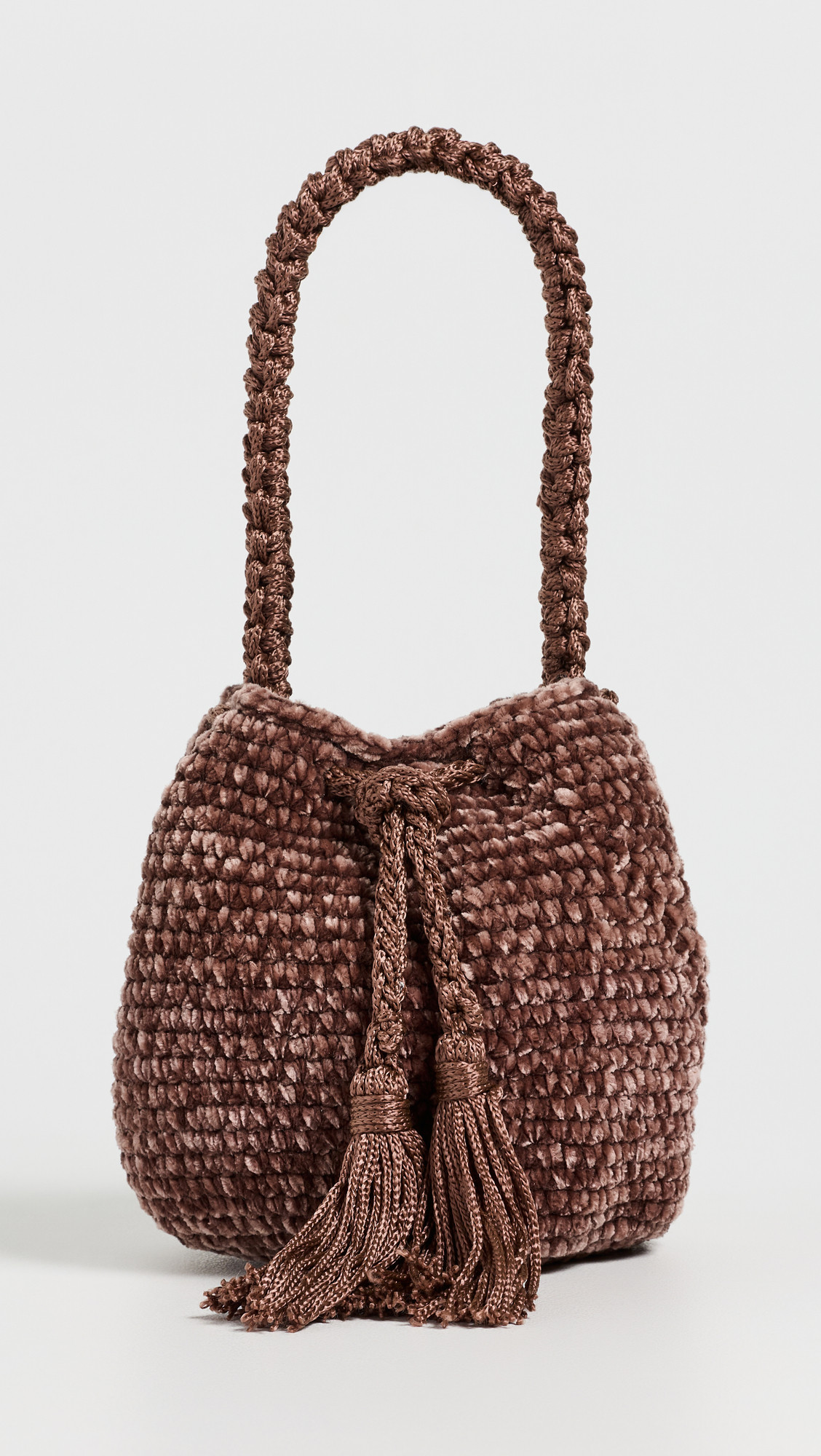 Binge Knitting Keepsake Velvet Pouch Chestnut One Size | Shopbop