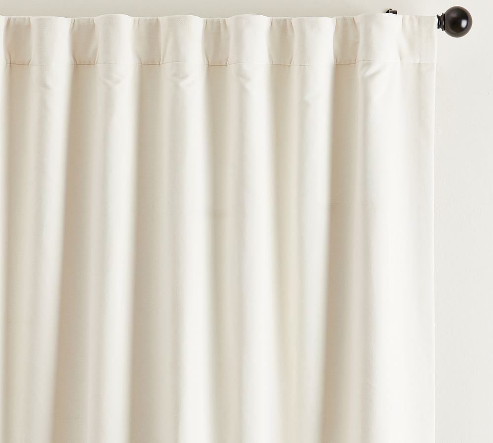 Velvet Twill Blackout Curtain | Pottery Barn (US)