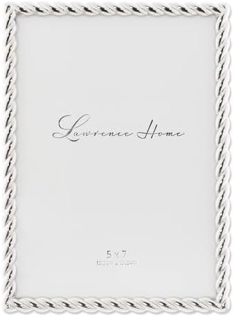 Lawrence Frames Rope Design Metal Frame, 5x7, Silver | Amazon (US)