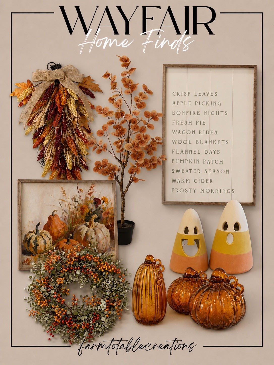 Wayfair Fall Decor Finds That Make Your Home Feel Instantly Cozy 🍂🧡

If you’re ready to welcome fall, these Wayfair finds are full of warm textures, rich autumn colors, and charming seasonal accents. From beautiful wreaths and festive artwork to glass pumpkins and cozy Halloween touches, these pieces make it easy to create a home that feels inviting all season long—without overspending.

Follow @farmtotablecreations on Instagram for more cozy home inspiration, affordable finds, and designer-inspired decor.

#LTKHome #Wayfair #WayfairFinds #FallDecor #AutumnDecor #CozyHome #SeasonalDecor #PumpkinDecor #NeutralHome #HomeStyling #FallInspiration #FarmToTableCreations

#LTKHome #LTKSaleAlert