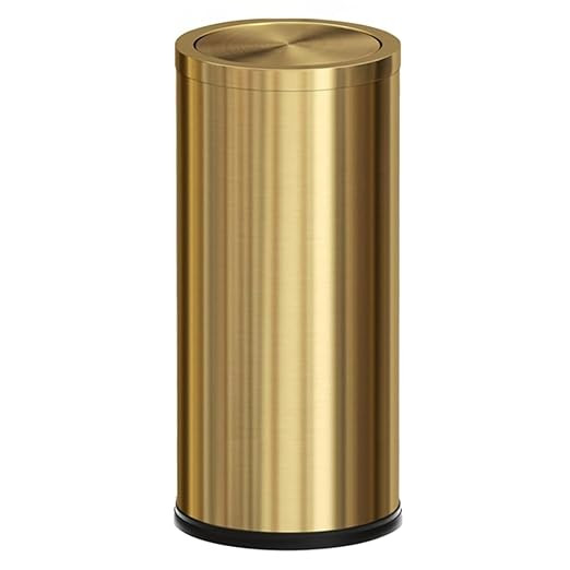 30L/8GAL Gold Brass Kitchen Trash Can,Tall Commercial Garbage can，Large Capacity FILP lid Trash... | Amazon (US)