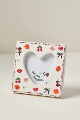 Amour Ceramic Heart Picture Frame | Anthropologie (US)