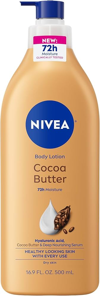 NIVEA Cocoa Butter Body Lotion for Dry Skin with Hyaluronic Acid, Cocoa Butter and Deep Nourishin... | Amazon (US)
