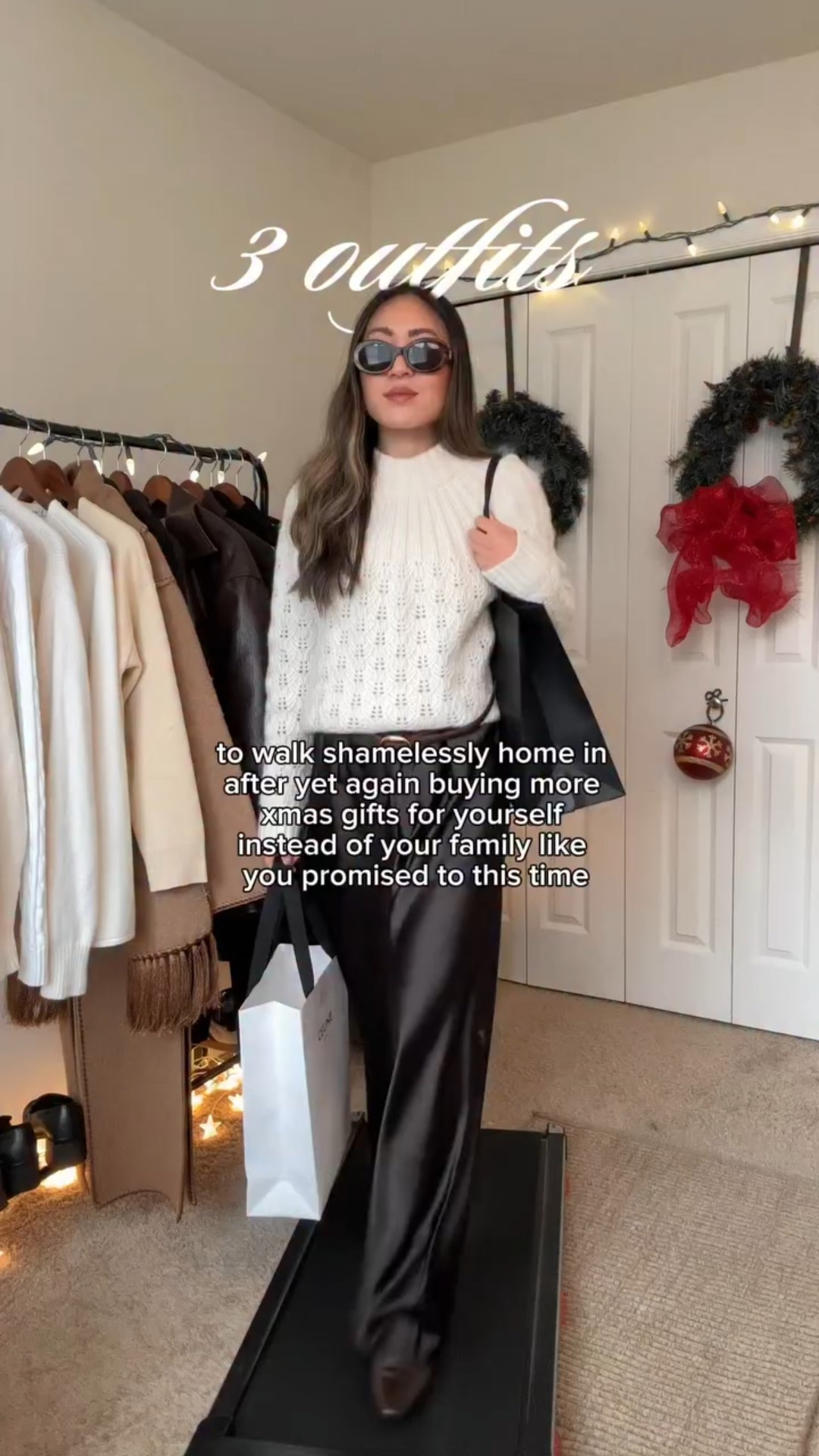 but you deserve it though…. 🎄a little holiday cheer with 3 elevated outfits you can wear to your next Christmas party (or just strutting the streets for more gifts 🎁!) [outfit ideas day 22-24]

🔗 All outfit specifics linked in bio → LTK @amandacapsulewardrobe 🖤
⸻

#scandiminimalism #holidayoutfitideas #capsulewardrobeblogger #timelessoutfits #elevatedstyle