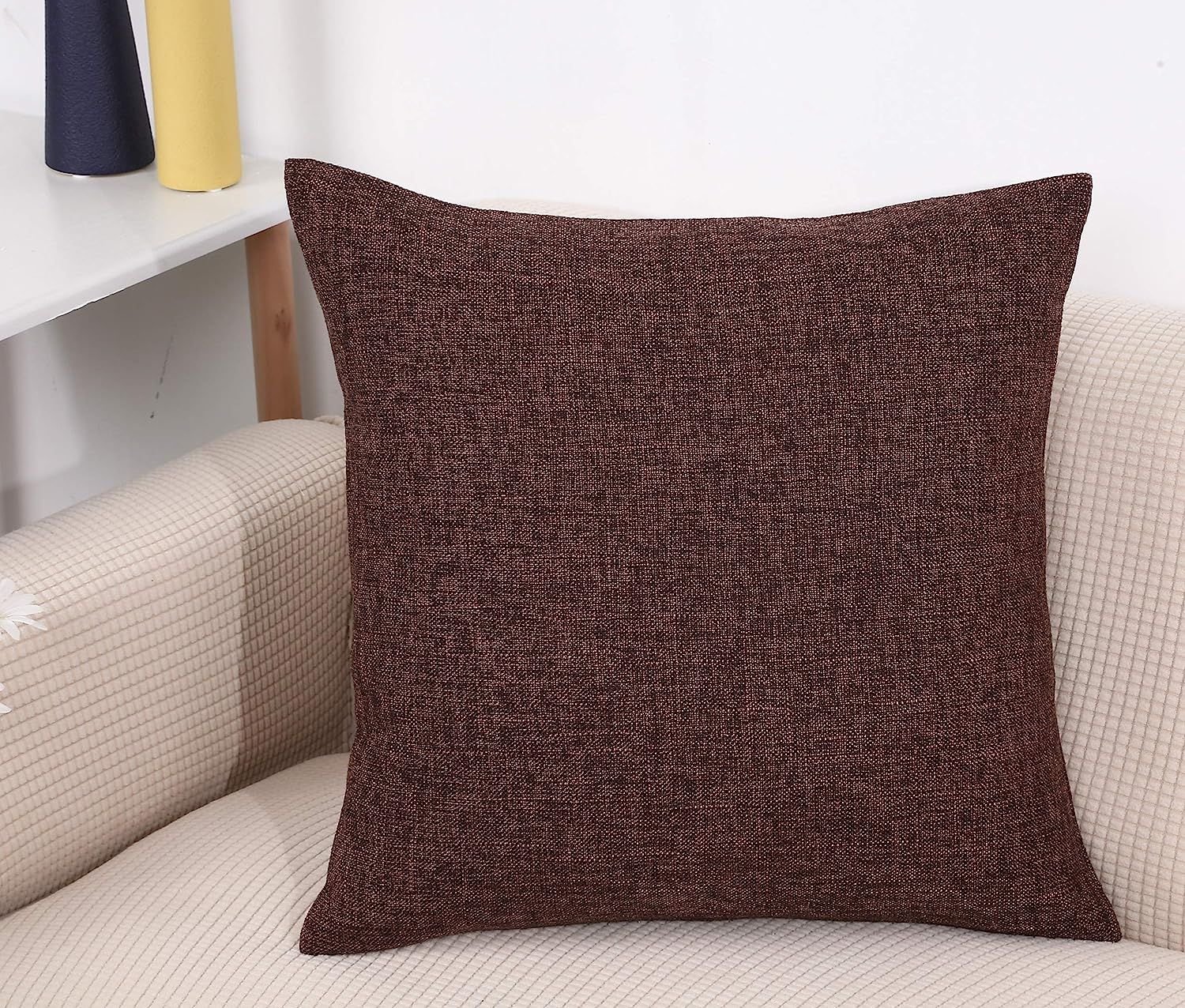 TangDepot Heavy Lined Linen Cushion Cover, Throw Pillow Cover, Euro Shams, European Throw Pillow ... | Amazon (US)