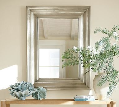 Metal Cladded Frame Rectangle Mirror | Pottery Barn (US)