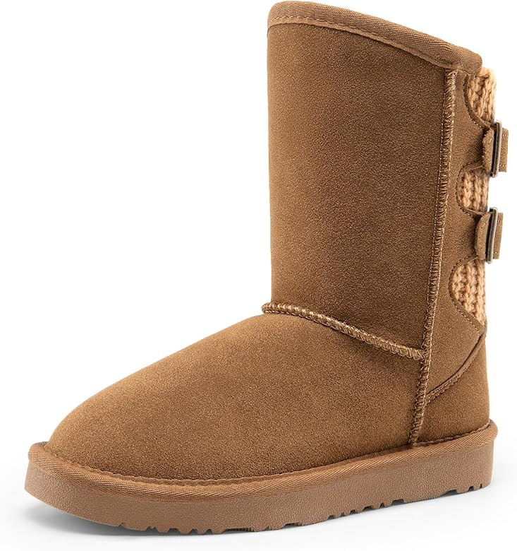 DREAM PAIRS Girls Boys Winter Boots Faux Fur Lined Mid Calf Kids Snow Tall Shoes FuzzyChic Kid's ... | Amazon (US)