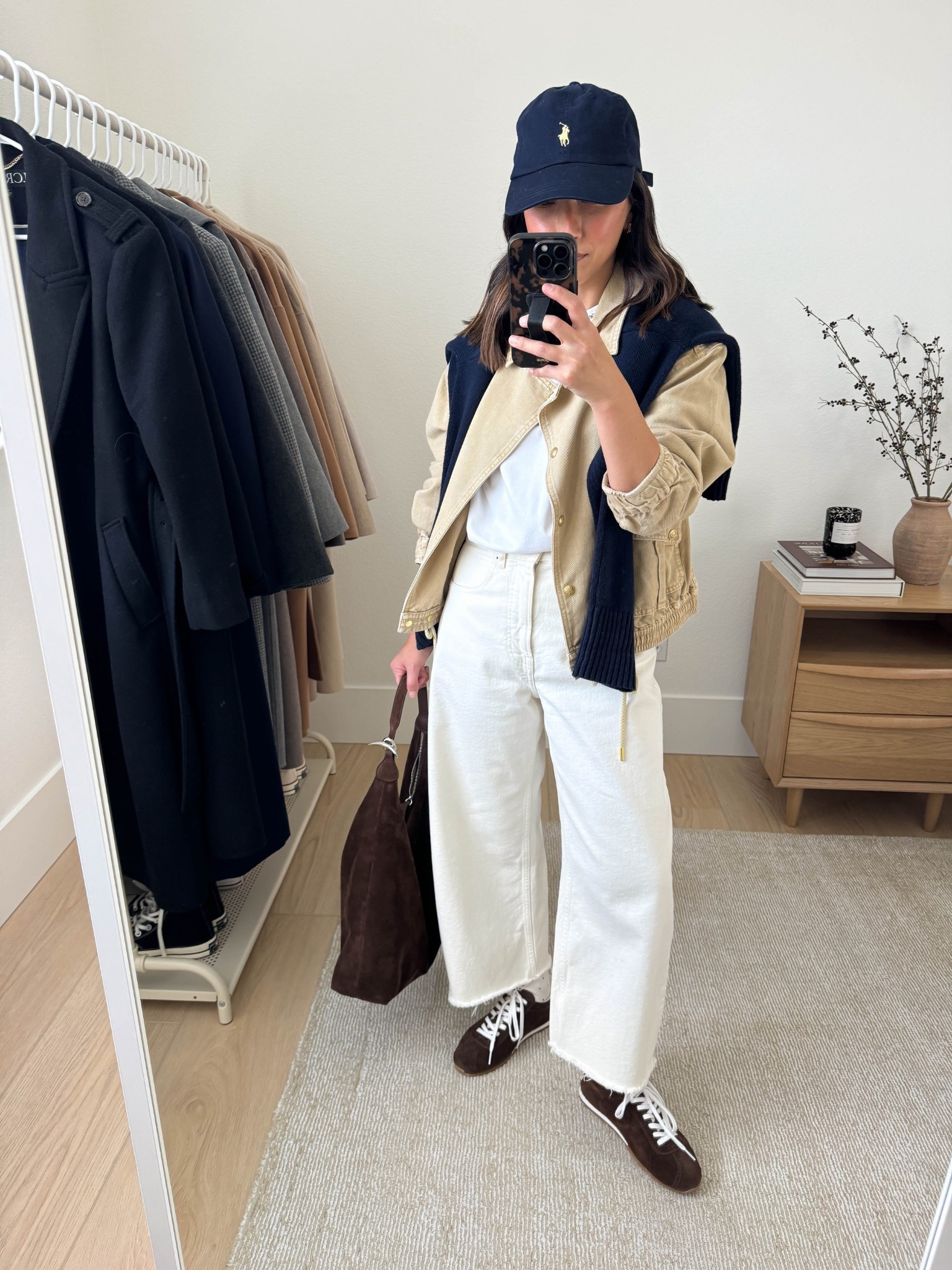 2025 bestselling bottoms: Everlane ecru curve jeans. These have been a staple for years now! Great fit and really comfy- just size up! 

J.Crew jacket xs
Madewell tee xs
Everlane sweater xs
Everlane jeans 26, cut hems and sized up
Madewell socks
Dolce Vita sneakers 6, runs small
Liffner Hobo Pillow bag
Polo Ralph Lauren hat

Jeans, petite style 


#LTKootd #LTKSeasonal #LTKPetite