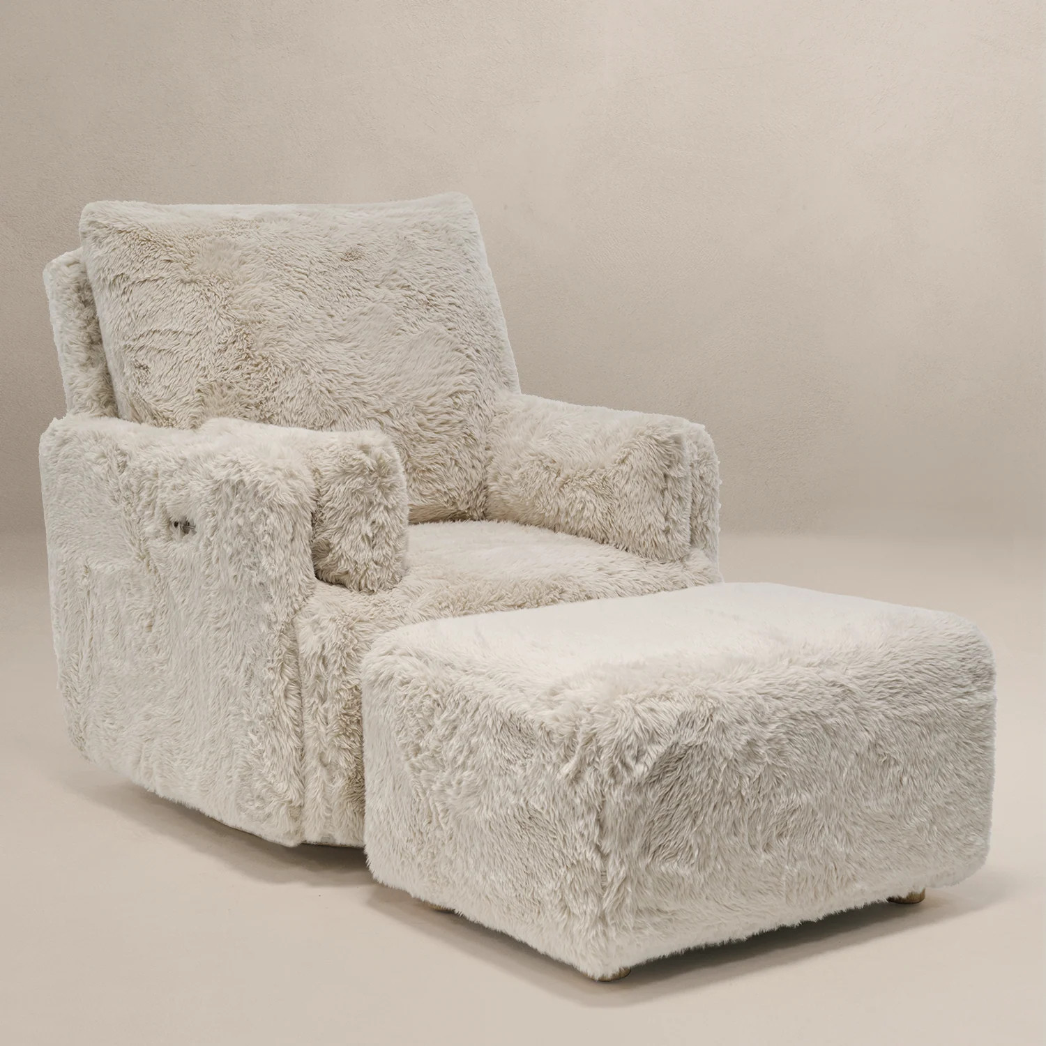 Ollie: a Chair and a Half - Swivel Nursery Glider with Back Recline Feature - Aussie Faux Hide | Oilo Studio