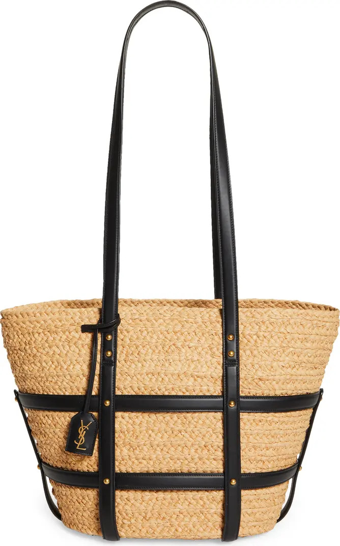 Saint Laurent Medium Basket Raffia Tote | Nordstrom | Nordstrom