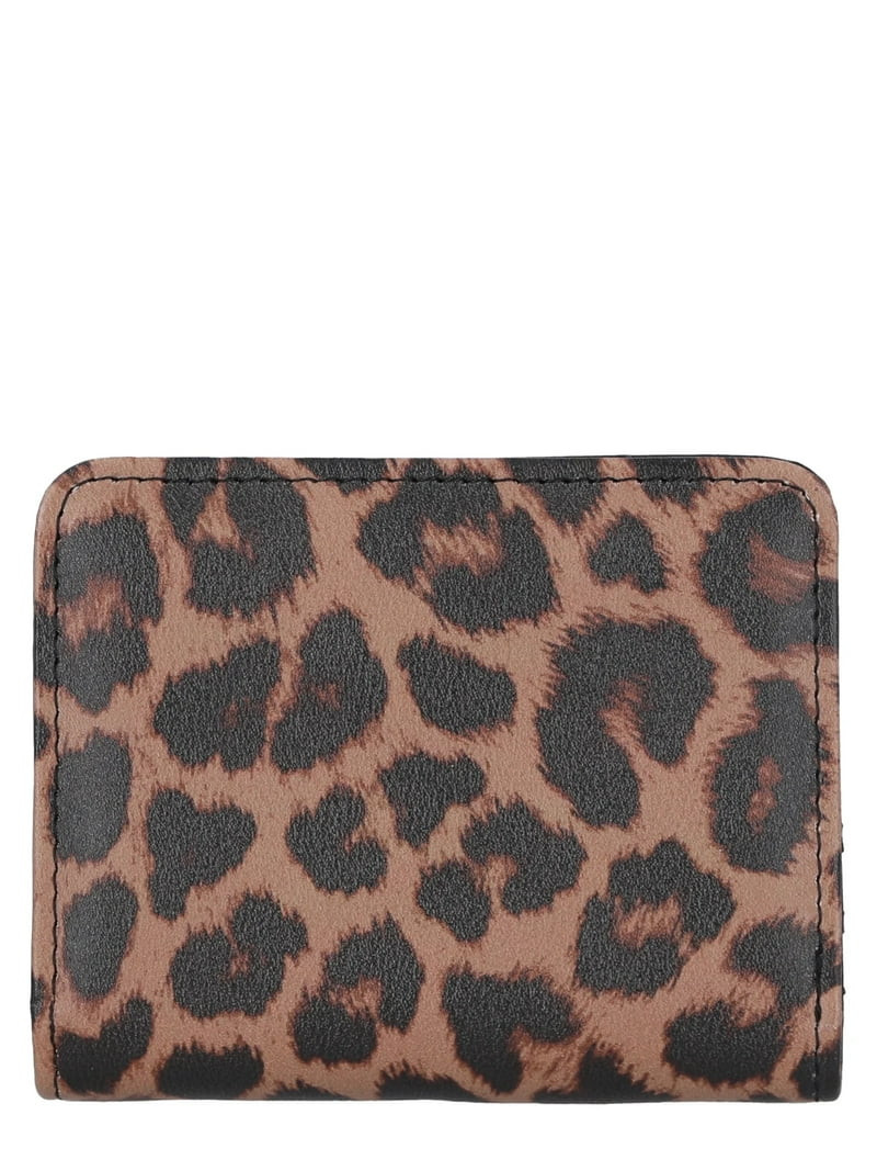Time and Tru Women's Sharon Two Fold Wallet, Leopard Print | Walmart (US)