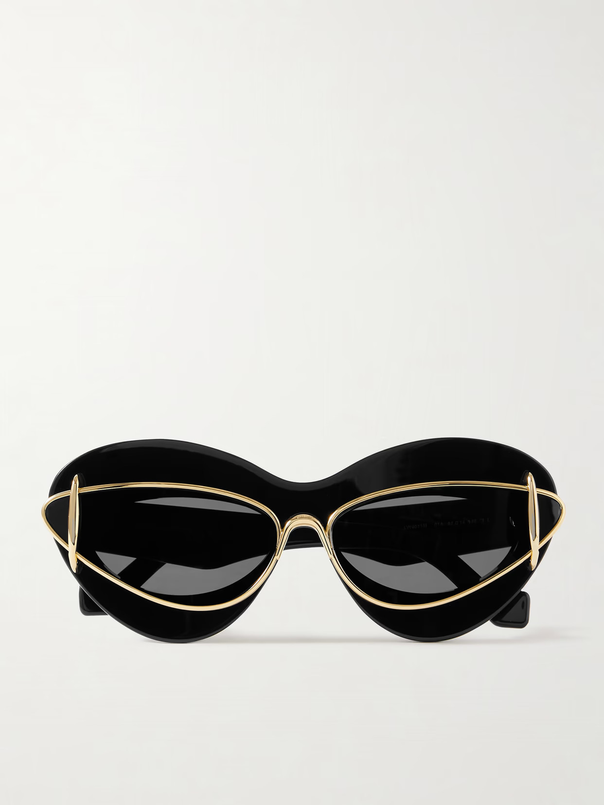 Loewe - Double-frame Cat-eye Gold-tone And Acetate Sunglasses - Black | NET-A-PORTER (UK & EU)