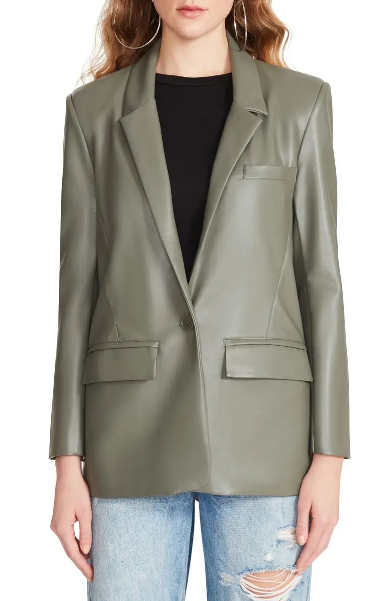 Singled Out Faux Leather Blazer | Nordstrom