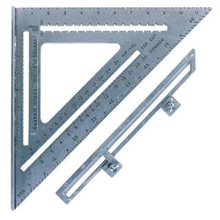 Swanson 12 in. Aluminum Big 12 Speed Square, Rafter Square with Layout Bar and Blue Book S0107 - ... | The Home Depot