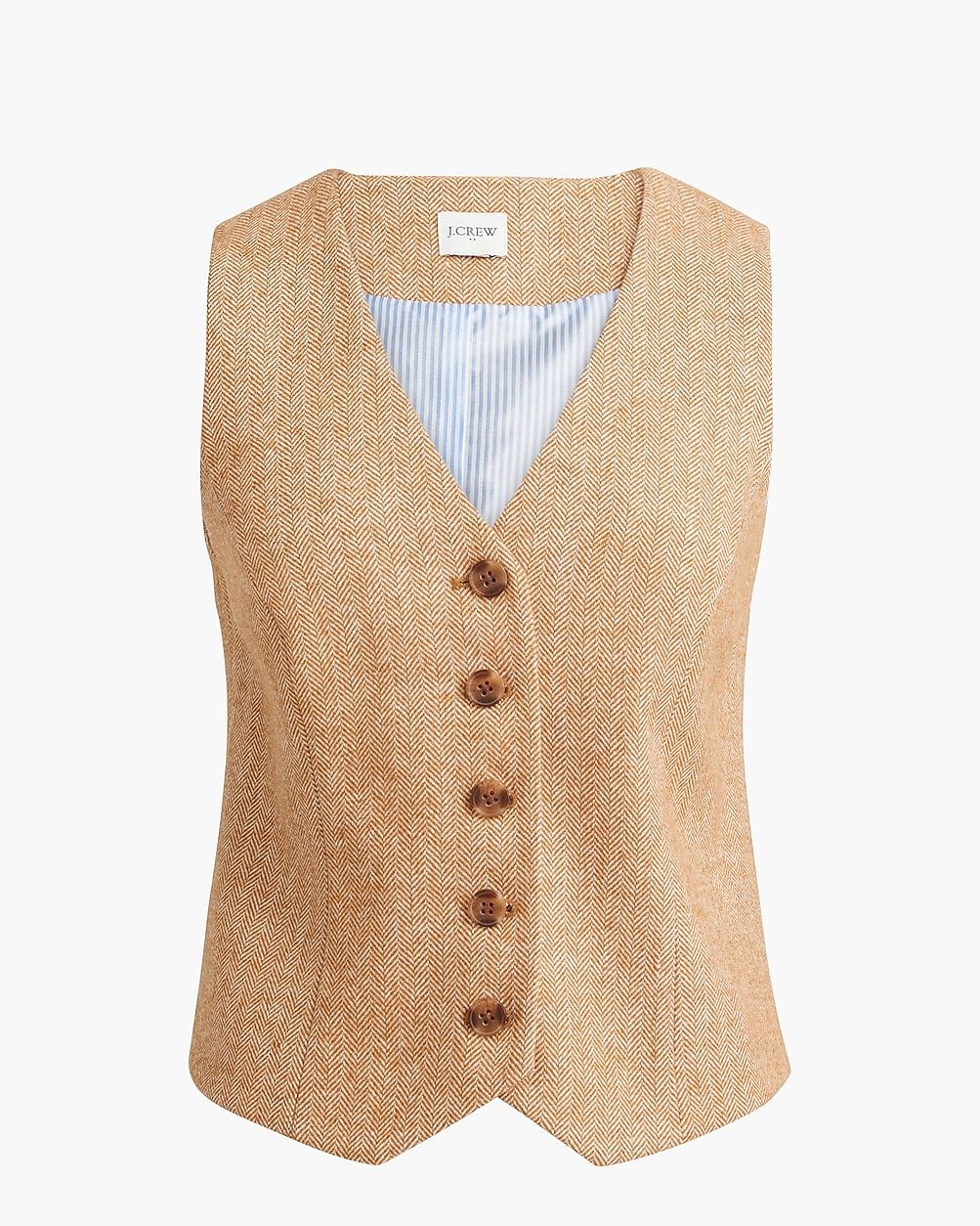 Herringbone button-front vest | J.Crew Factory