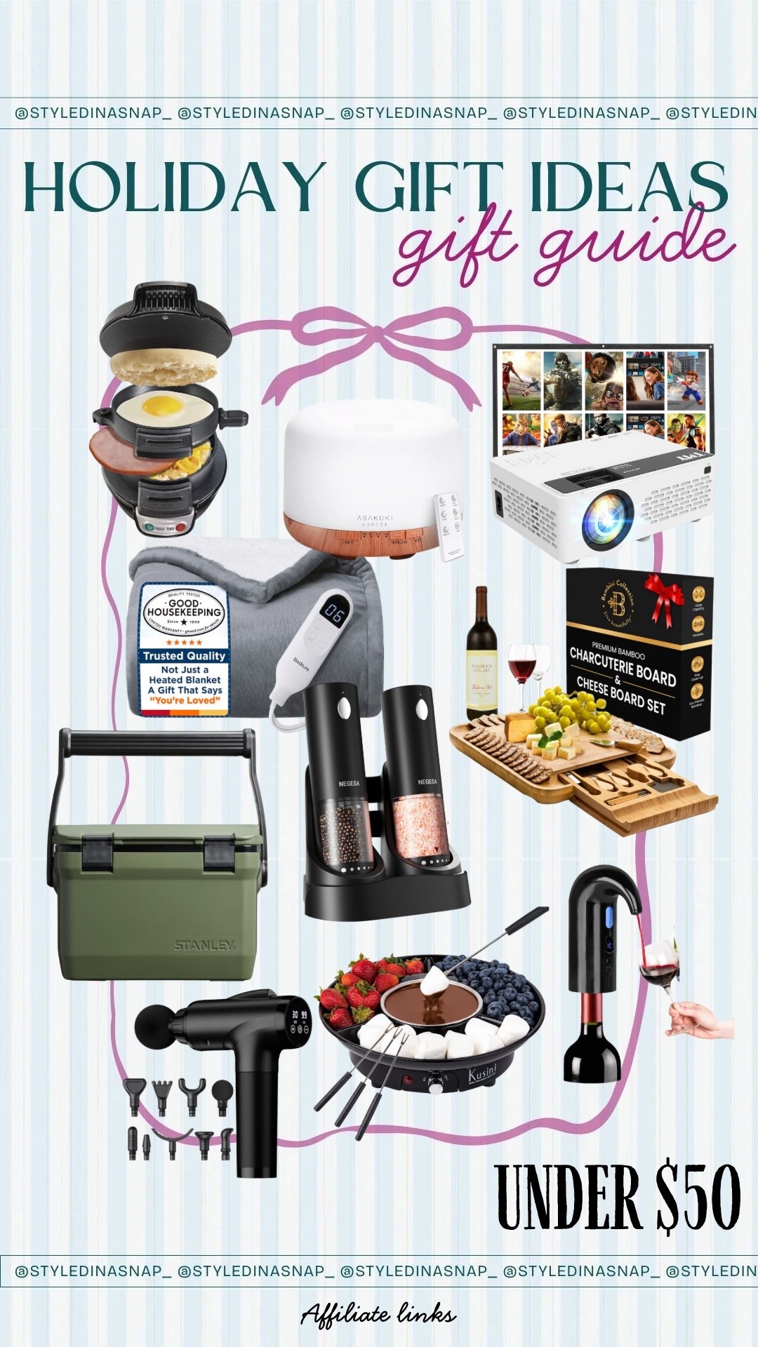 Gift season is here 🎁✨ UNDER $50
Follow @styledinasnap_ for affordable Amazon gift guides for everyone on your list! 💕
Comment “SHOP” below and I’ll send you all the gift guide links! 🎁

#holiday #giftguide #giftguideunder$50 #under50 #amazonfinds #amazonfashion #holidaygifts

#LTKHome #LTKGiftGuide #LTKHoliday