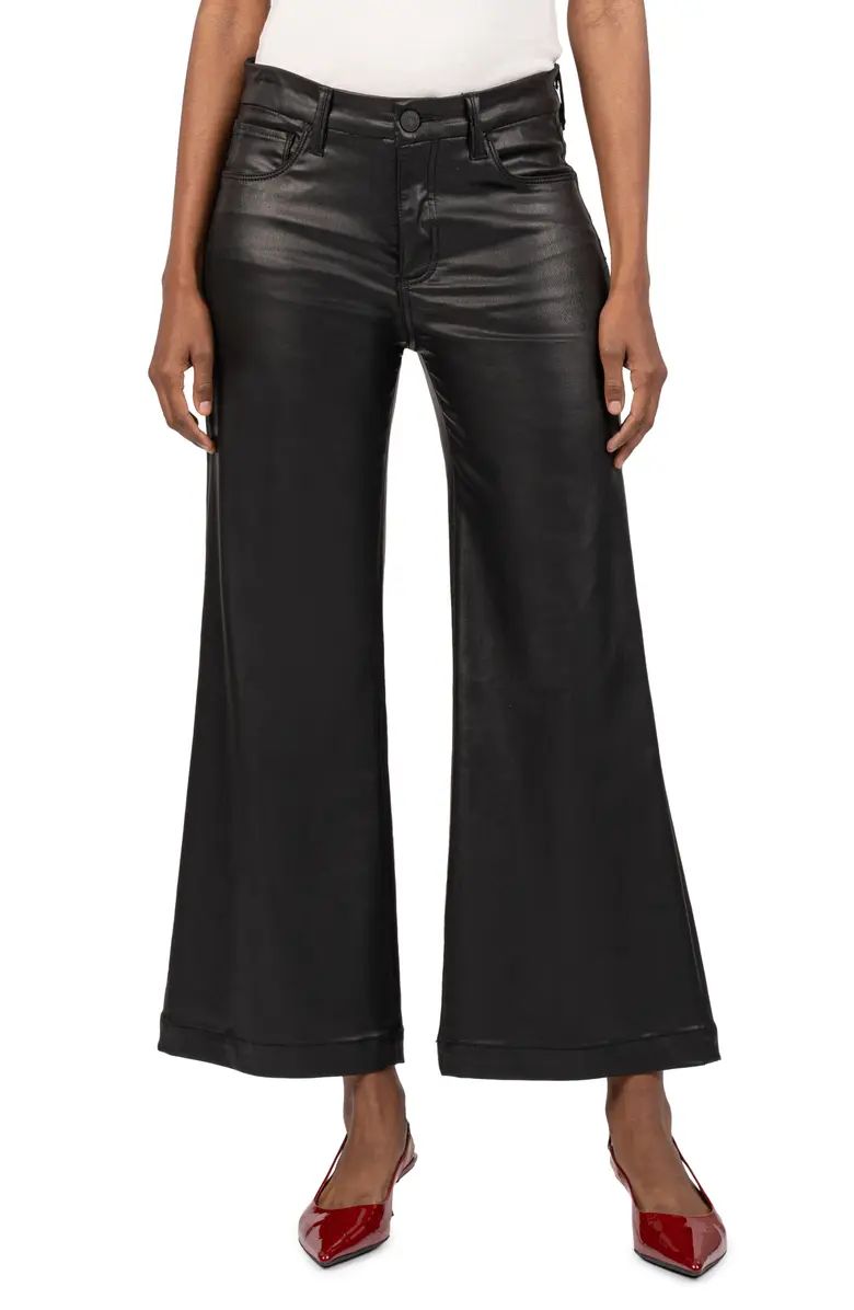 Meg Fab Ab Coated High Waist Ankle Wide Leg Jeans | Nordstrom